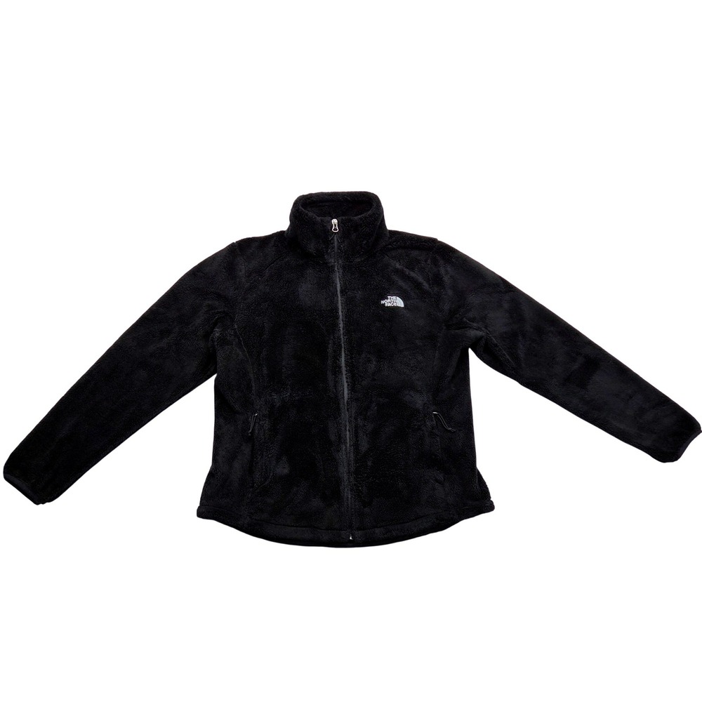 The North Face Osito Black Full Zip Fleece Jacket Womens Lg Fuzzy Soft Gorpcore - Picture 2 of 8